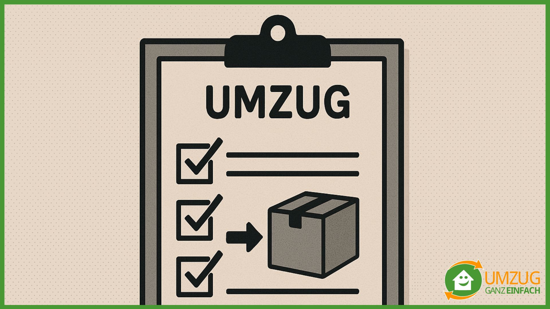 Illustration Checkliste für Seniorenumzug.