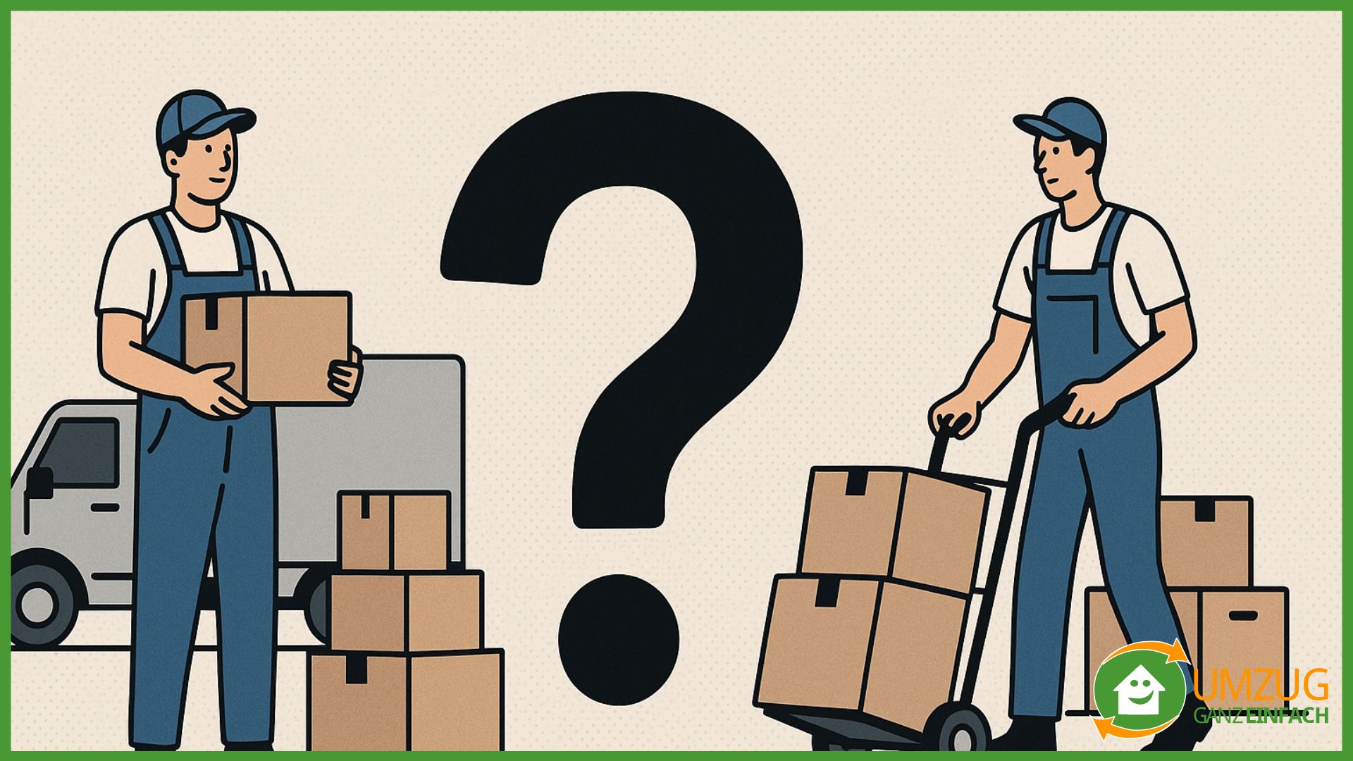 Illustration Vergleich Umzugsunternehmen.