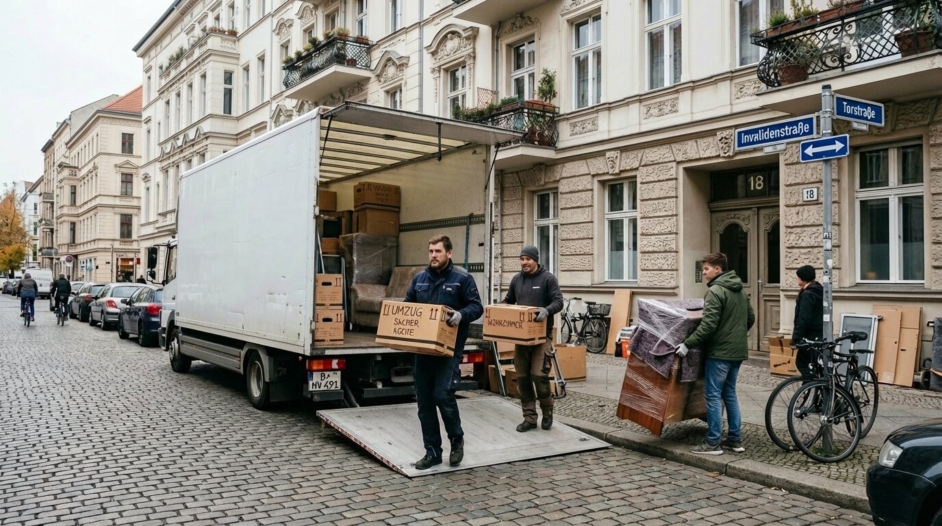 Möbelträger bei einem Umzug in Berlin