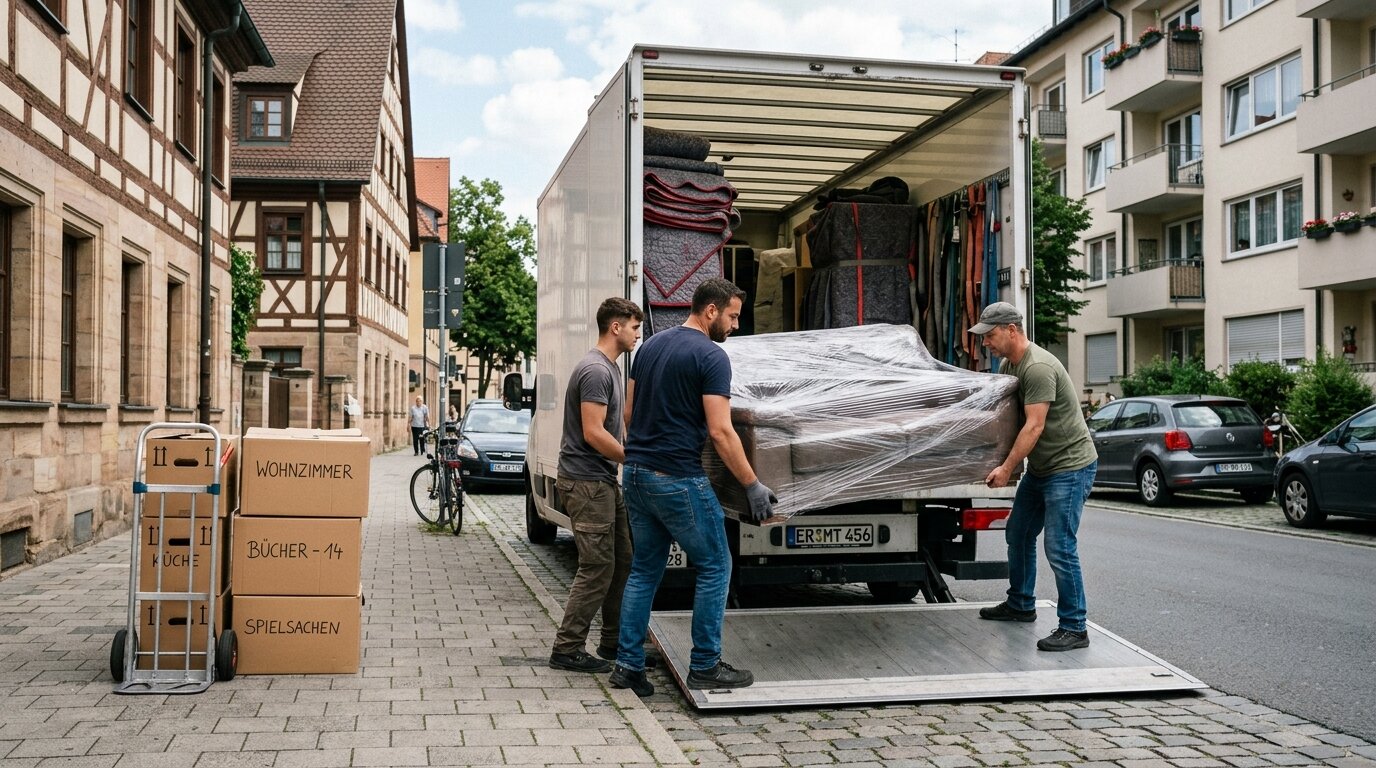Möbelträger beim Umzug in Erlangen