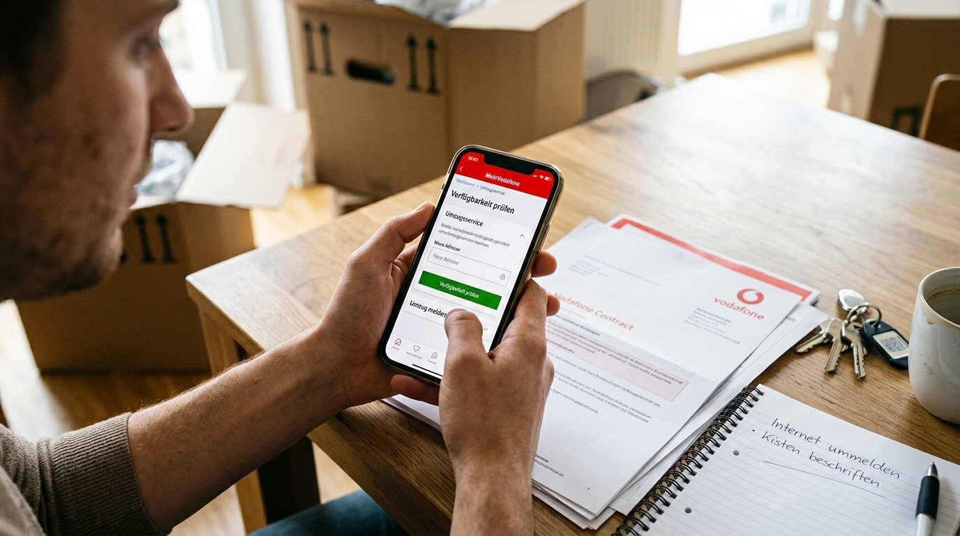Vodafone Vertrag bei Umzug kündigen