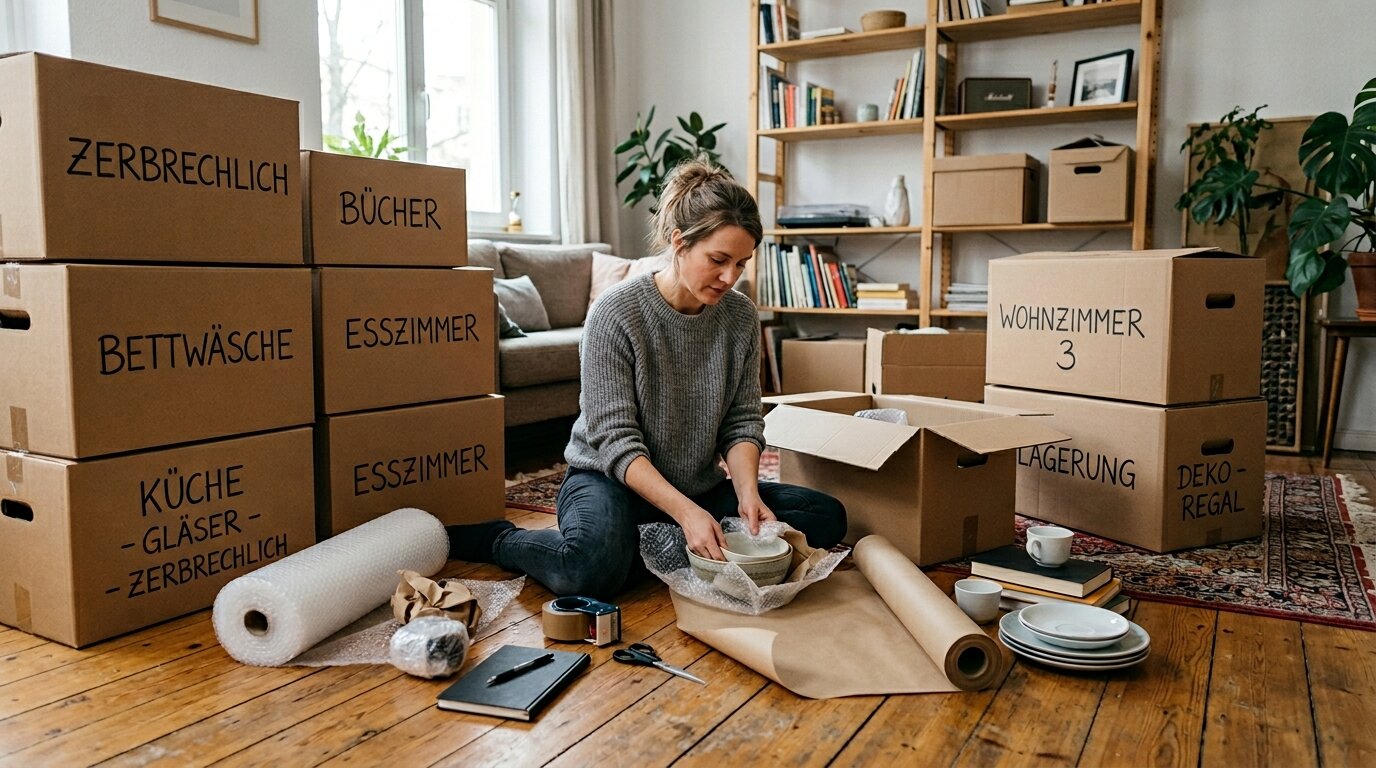 Umzugskarton richtig packen