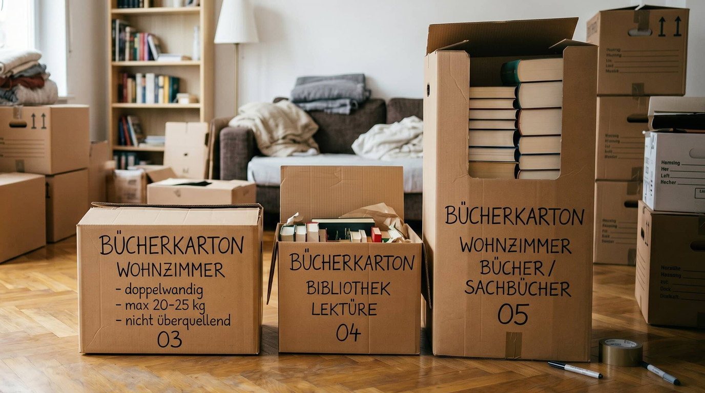 Verschiedene Umzugkarton Größen